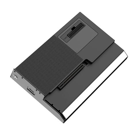 Plug And Play External Gpu Dock For Laptop Graphics Card Expansion PCIE Enclosure showing top view with power and PCIe connectors.