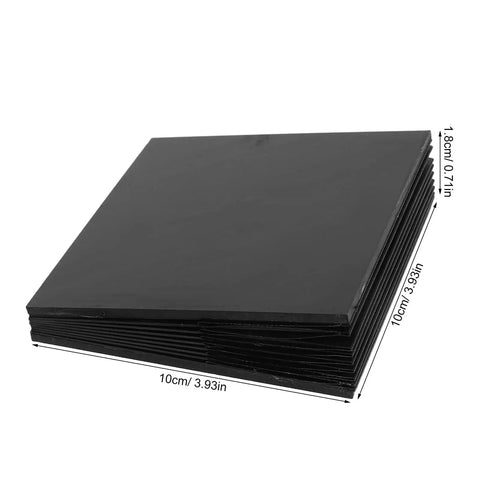 Heavy Duty Milling Machine Accordion Bellows Cover 4x4 Inch CNC Way Guard, black protective shield stack, dimensions visible