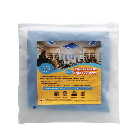 Blue Sky Cloud Fluorescent Light Covers 2x2 Feet 4 Pack Anti Glare Diffusers Beat Flicker And Eye Strain At Home Or Office Easy Snap In Install Anywhere packaging