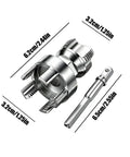 Heavy Duty Pipe Threader Kit Built With Tough Alloy Teeth For No Sweat PPR Chamfering And Deburring Anti Jam Plumbing Tool dimensions shown.