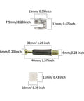 Top Shelf 3 In 1 Furniture Connector Kit With Dowels And Cam Screws Rock Solid Zinc Alloy Hardware dimensions and details.