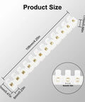 10 Piece Terminal Block Set With 12 Position Dual Row Barrier Strip Connector 10A 380V Flame Retardant PP Housing Self Locking Screws