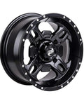 Beartooth Wheel 12x7 Matte Black 4 By 156 Bolt Pattern For Polaris RZR 900 Trail Ultimate 2021 2022 2023 2024 2025 Cast Aluminum Wheel