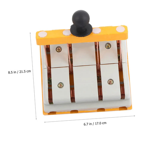 Heavy Duty Copper Double Pole Double Throw Safety Isolator Switch For Industrial Machinery 380V 100A Anti Arc Design top view with dimensions.