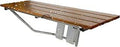 Foldable Teak Shower Bench With Wall Mount ADA Compliant 400 Lb Capacity Clear Coat Premium Finish Space Saving Bath Seat