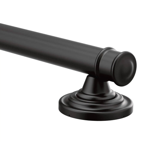 12 Inch Matte Black Stainless Steel Bathroom Grab Bar For Safety, ADA Compliant, Heavy Duty Support Up To 500 Lbs, Traditional Design