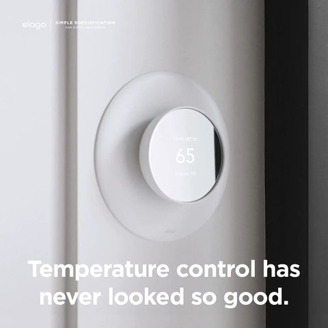 Wall Plate Cover Set For Google Nest Thermostat 2020 Snow Finish Durable Polycarbonate Material Easy Install Sleek Dope Look