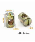 Barrel Nuts And Thumb Screws Kit For DIY Furniture Builds, Slotted Cross Dowels M4 M5 M6 M8, Hardened Carbon Steel, 6x15mm size