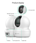 2K Plus Indoor Security Camera With 360 Degree Coverage, 4MP Night Vision, Auto Motion Tracking, Two Way Talk features display