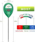 Green Soil Moisture Meter For Houseplants And Pots Quick Watering Guide Easy Plant Care Tool With Probe and moisture levels