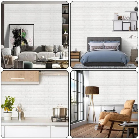 Self Adhesive 3D Foam Faux Brick Wall Panels 10 Pack Peel And Stick Waterproof Brick Tile Decor Huge Coverage Over 116 Sq Ft Easy DIY Accent