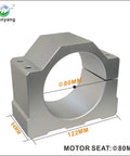80mm clamp for 2.2KW CNC VFD Spindle Package With Water Cooled ER20 Spindle, 24000 RPM, durable metal construction.