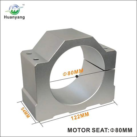 80mm clamp for 2.2KW CNC VFD Spindle Package With Water Cooled ER20 Spindle, 24000 RPM, durable metal construction.