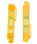 Hanging for spirit Level 2-Pack with Molded Hook, compact yellow levels with bright bubbles for alignment, size 75x12.5mm.