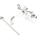 Workhorse Service Sink Faucet With Ceramal Cartridges And Check Valves Lever Handles Rough Chrome Finish Commercial Grade Durability