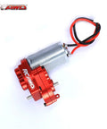55T Brushed Motor And 88T Transmission Upgrade for 1 24 Scale SCX24 crawlers with red casing and wiring visible