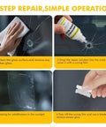 Step-by-step usage of Windshield Chip Repair Kit 20ml Resin Liquid For Auto Glass Chips And Cracks Rapid Cure Adhesive Sealant Durable Safe For Cars