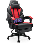 Big And Tall Gaming Chair 400 Lb Capacity Heavy Duty Office Chair With Reinforced Footrest Wide Seat And High Back For PC Desk Red PU Leather