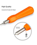 Must Have All In One Video Doorbell Screwdriver Bit Set For Battery And WiFi Access Fits All Video Doorbell Models Double Head Torx T6 And T15 For Quick DIY Install Replacement Tool Orange handle with dual heads.