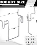 24 Pcs Heavy Duty Pegboard Bin Hooks, Metal U Hooks For One Eighth Inch And One Quarter Inch Pegboard Or Slatwall Dimensions