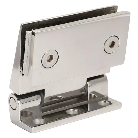 304 Stainless Steel Glass Door Hinge Single Side Mount For Tempered Glass Rust Buster Build with sleek design and heavy duty performance.