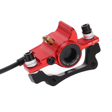 Heavy Duty Disc Brake Kit for Mountain Road and E Bikes featuring Aluminum Alloy, red caliper detail.