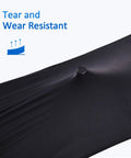 Black Nitrile Exam Gloves Medium 4 Mil Powder Free Latex Free Food Safe Medical Grade Puncture Resistant 100 Count Box Ideal For Medical And Food Handling And Laboratory Use Suitable For Medical Dental And Food Service Environments showing tear resistance.