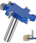 Beast Slab Flattening Router Bit 1/2 Inch Shank 2-1/2 Inch Cutting Diameter 6 Flute Surfacing Bit used on wood block