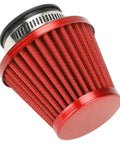 Red 38mm Air Filter Cleaner For Predator 196cc 200cc 212cc 6.5HP GX160 GX200 engines and go-karts, side view