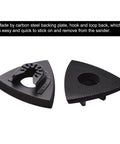 All In One Oscillating Tool Sanding Pad Kit With Six Triangle Pads Two Finger Pad Holders And Over One Hundred Thirty Sandpapers