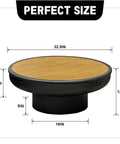 32 Inch Fire Pit Table With Lid Heavy Duty Deep Fire Bowl For Outdoor Wood Burning Grill And Patio Bonfire Perfect Backyard Party Portable Weatherproof Cover Included shown with dimensions.