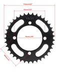 428 Chain Sprocket Kit With Front 16T 17mm Bore And Rear 37T Sprockets Plus Chain Breaker For Chinese 50cc To 190cc Pit Dirt Trail Quad ATV Motor Bikes - rear sprocket dimensions