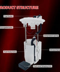 Direct Fit Fuel Pump Assembly Replacement For Honda TRX420 2014-2021, TRX500 Rancher with labeled product structure