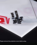 Close-up of UHMW Sheet 6.1 X 12 Inch White Ultra High Molecular Weight Polyethylene Board with protective film being removed