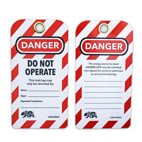Lockout Tagout Tags Pack Of 30 Laminated And Weatherproof Red Do Not Operate Signs For Out Of Order Equipment Safe Lockout Safety Gear