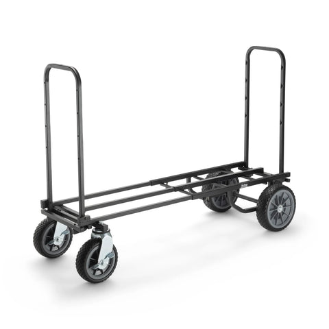 All Terrain Utility Cart With 550 Pound Load Capacity Rolling Dolly For Heavy Duty Transport, black finish, treaded wheels, ergonomic handles.