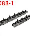 Top Grade 08b-1#45 Steel Tooth Drive Roller Chain Silent Transmission Link Just 1.5 Meters Long shown from the side.