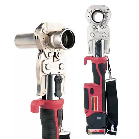 Heavy Duty Hydraulic Crimper Tool With 1550Lbf Force, 5000mAh Battery Electric Pipe Crimping Pliers with 360 degree rotation