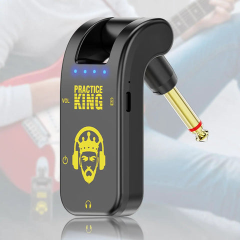 Compact 5W Guitar Headphone Amp With Built In DSP Distortion Timbre For Electric Guitars Micro Personal Headphone Amplifier Black