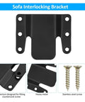 Universal Sectional Couch Connectors Legit Sturdy Sofa Stabilizer Clips For Quick Install Anti Shift Furniture Brackets, heavy metal bracket with screws.