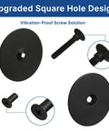 Upgrade Your Entryway With This Top Notch Stainless Steel Door Hole Cover Plate Designed To Seal Unused Deadbolt Gaps And Keep Your Home Hella Secure Without Compromising Style, showcasing upgraded square hole design and black screws.