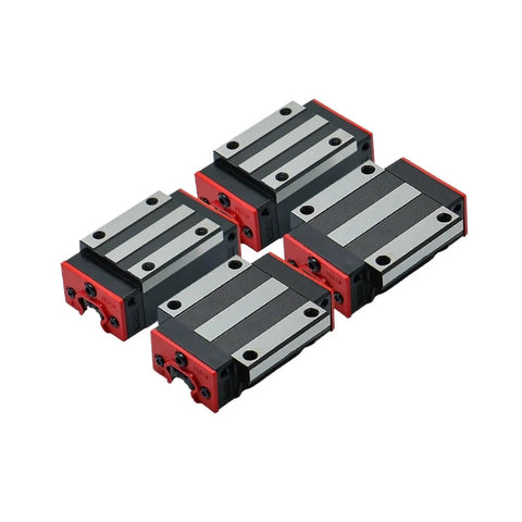 High Precision Linear Guide Rail Kit 4 PCS HGH15CA HGW15CC Slide Block Smooth Runner for CNC Router And Milling Machine Super Stable Setup, four blocks