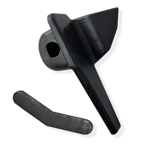 Durable Nylon Tire Changer Insert Kit For Duck Head Mount Demount Tool, black nylon material, side view of parts