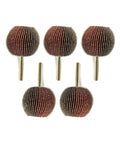5 Piece Set Spherical Sanding Flap Wheel For Rotary Tool 6mm Shank Ball Shaped Abrasives Grits 60 80 120 180 Pro Grade