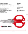 Heavy Duty 6.3 Inch Utility Scissors With 4 in 1 Blade System for carpet leather copper wire insulated cable cords rope and more