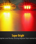 4 Piece LED Fender Bed Side Marker Lights Set For Sierra And Silverado Dually Trucks 1999-2013 with bright amber and red LEDs