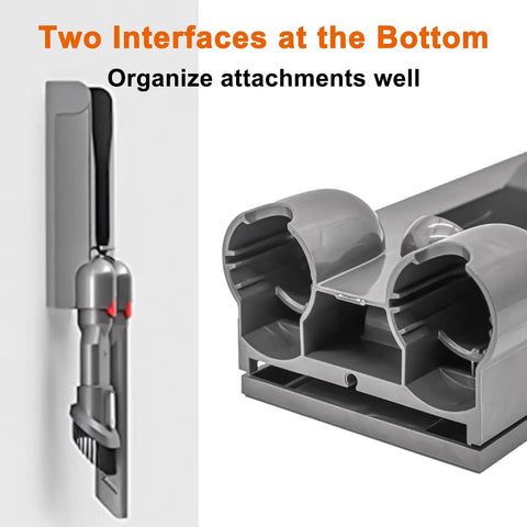 Wall Mounted Vacuum Docking Station Bracket For V11 And V15 Handheld Cleaners, two interfaces detail view