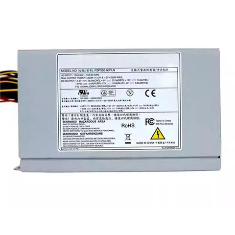 Beefy Industrial Control Equipment Power Supply 350W With Negative Five Volt Output, Reliable AC to DC Converter For Industrial Systems, High Efficiency 350W Module, Model 35060PLN Compatible, gray metal housing
