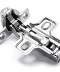 90 Degree Inset 26mm Small Furniture Hinge With Soft Close Mini Hydraulic Damper for Kitchen Cabinets, steel hinge detail view.