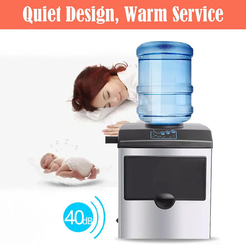 Game Changing Countertop Ice Maker That Cools Drinks Fast With Soft Chewy Nugget Ice Portable Slim Design And Zero Drama Auto Self Cleaning For Home Bars Offices Restaurants, with water cooler.
